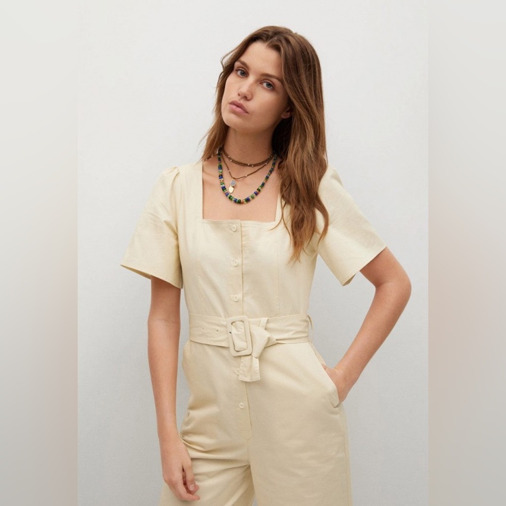 🌼 Mango Butter Yellow Jumpsuit – NWT 🌼‎ - Picture 2 of 7